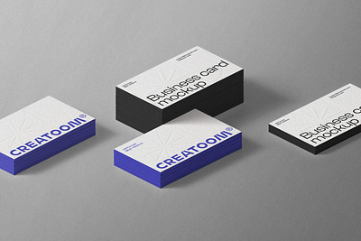 Composition From Stacks Of Card Mockups V2 Isometric stationery mockups