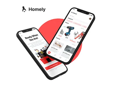 Homely : A DIY rental app - Designflows 2021 bendingspoons design designflows mobile mobile ui rental tool tool rental ui ui design uiux ux ux design