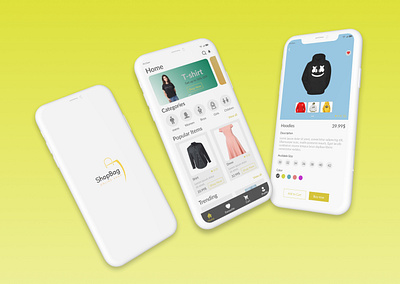 Shopbag E commerce App e commerce app mobile app product design ui ui ux design