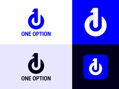 One Option Logo Design app icon brand brand identity branding branding design design favicon icon kawsar patwary kawsarpatwary5 logo logo design logodesign one option logo design startup logo tech logo ui