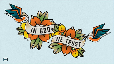 In God We Trust (Sermon Series) branding churchdesign freelance graphic design hireme illustration vector