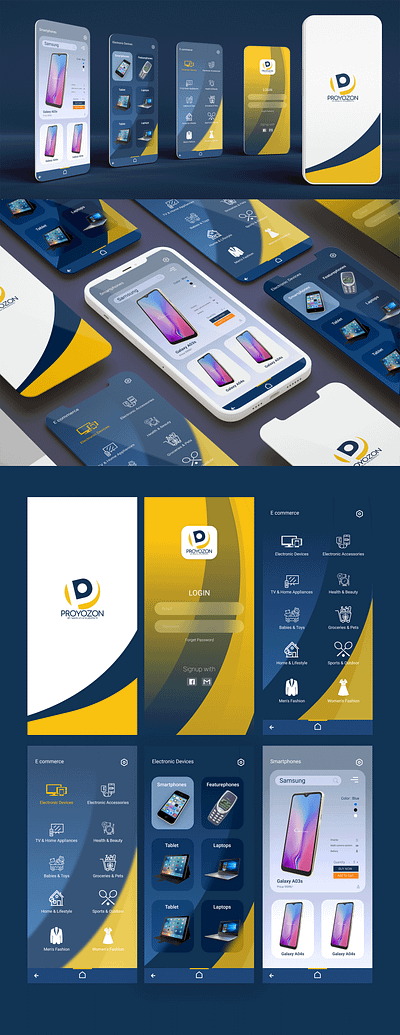 Proyozon Ecommerce App Design animation app design app uiux branding graphic design logo mobile app motion graphics ui