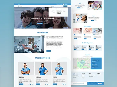 Web Landing Page For Dental Clinic app designer app ux branding clinic dental design graphic design photoshop ui user experiance ux web website