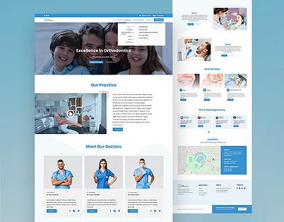 Web Landing Page For Dental Clinic app designer app ux branding clinic dental design graphic design photoshop ui user experiance ux web website