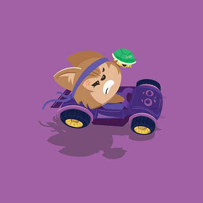 Coyote Kart coyote design illustration kart nes racecar