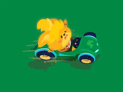 Coyote Kart coyote illustration kart nes video games