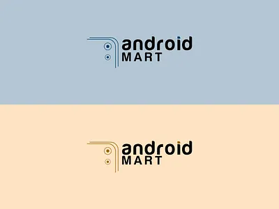 "Android Mart" luxurious minimalistic business logo. android logo android mart logo android phone shape logo android phone shop logo digital logo logo mark logo minimalist logo design mobile logo symbolic logo