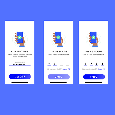 OTP verification app branding design logo typography ui ux