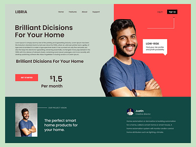 Homecare Landing page Design. adobe adobe vision adobe xd adode user animation branding design graphic design homepage homepage design illustration illustrator design photoshop poster design ui user user interface userdesign userexperience userinterface