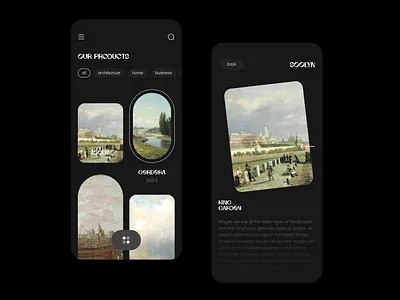 Museum Application app artist classic dark mode design event exhibition gallery history history app interface mobile app mobile design museum museum of art responsive ticket ui ui design ux