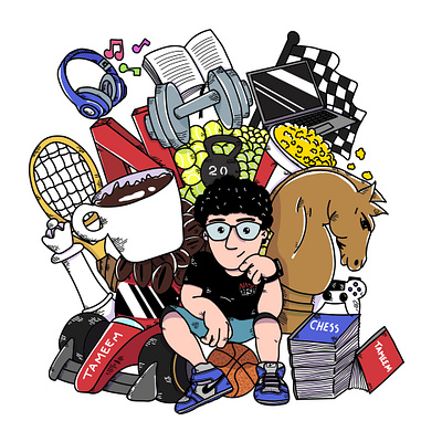 My life doodles (commissions) advertising branding cartoon design doodle doodle art doodles illustration