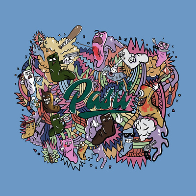 Pasii streetwear advertising branding cartoon design doodle doodle art doodles illustration logo print ui