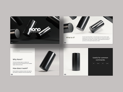 Nono: Dog Training Shaker – Pitch Deck deck graphic design grid minimal pitch pitch deck pitch.com proposal sales simple slide slide deck template