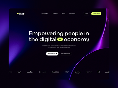 ikas branding commerce design e commerce landing page ui