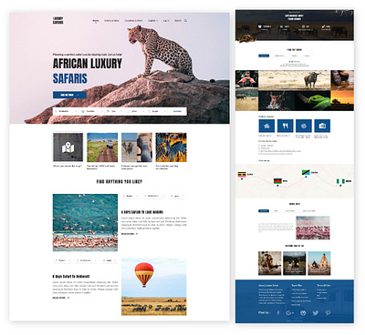 African Luxury Safari safari website ui ui design uidesign uiux design user interface web design web page webdesign website design zoo website