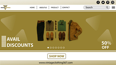 VINTAGE CLOTHING _ web page design