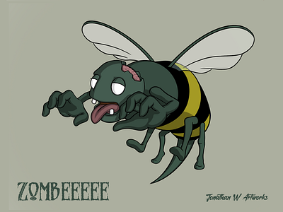 Zombeeeee!! :O adobe art character character design characterdesign clean color creative design digital drawing dribbble illustration minimal vector vector illustration