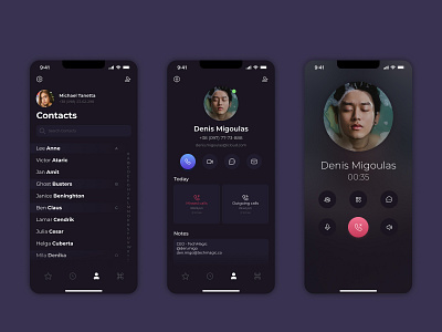 Contact list app daily ui design graphic design mobile design product design ui ux