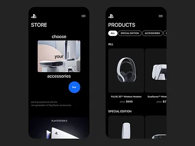 Playstation Store application clean concept controller game graphic design grid intefrace play playstation ps5 sony steam store ty typography ui ux uxui xbox