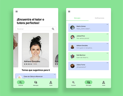 Tutor finder app app edtech education interface mobile tutor ui ux