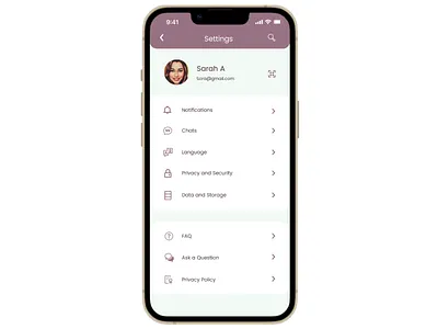 #DailyUI challenge 007 (Settings) dailyui ui
