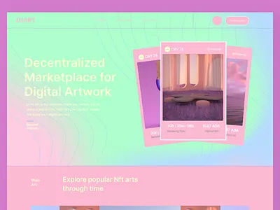 NFT LANDING PAGE crypto landing page nft homepage nft landing nft website