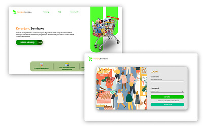 UI Design Project : KeranjangSembako.com app branding design graphic design ui