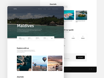Hopin- A travelling website animation app branding design figma graphic design illustration logo ui vector