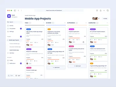 Task Management Dashboard app concept dashboard data design desktop management panel product design saas sidebar task task management team team manager ui ux web web app web design