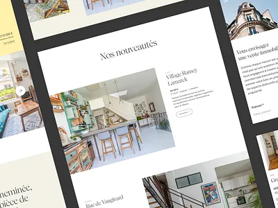 Pariscabane | Real-estate agency apartment branding dailyui design graphic design minimalist paris typography ui userexperience ux web website