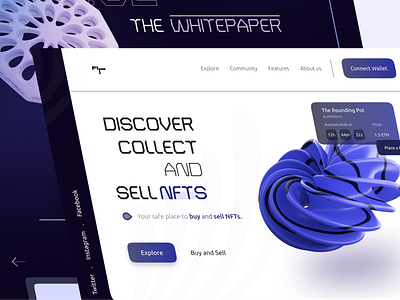 "FIT" NFT Landing page 3d 3d shapes animation branding crypto cryptocurrency futurisic design graphic design landing page logo motion graphics nft nft collection nft marketplace ui uiux web design website