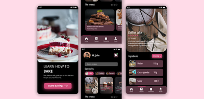 FOOD RECIPE APPLICATION design ui uiuxdesign ux