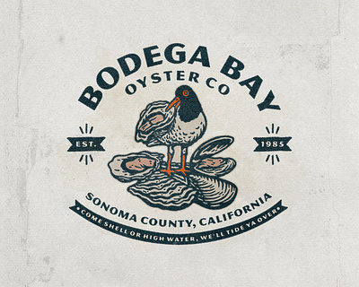 Bodega Bay Oyster Co angonmangsa badge design badges bodega branding california design graphicdesign hand drawn illustration logo merch merchandise ocean oyster salty traveling tshirt vacation vector
