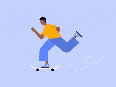 Live long and skate 2d adobe art boy character color design dribbble flat fun graphic idea illustration illustrator play skate skateboard sketch summer vector