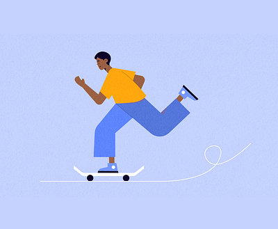 Live long and skate 2d adobe art boy character color design dribbble flat fun graphic idea illustration illustrator play skate skateboard sketch summer vector