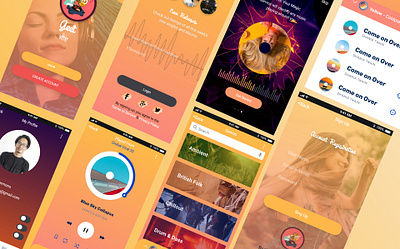 Music app branding design graphic design ui ux