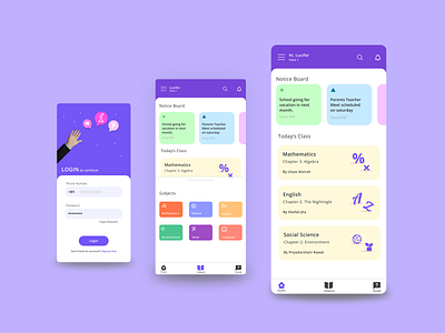 School App appdesign branding education schoolapp ui uidesign uiux