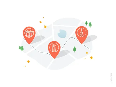 Travel tour📍- Musement Illustrations set cartoon design experience flat icon illustration musement museum pin pointer pointers tour travel travel icons travel illustration ui ui illustration vector vector icon vector illustration