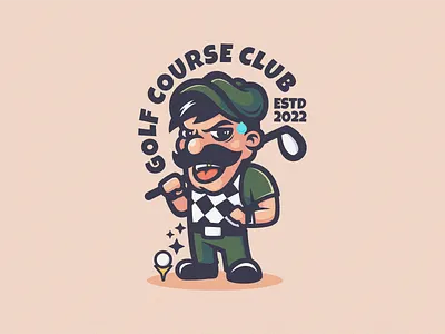 Golf Course Logo branding cartoon design graphic design icon illustration logo logo design logo designer logo icon logo mascot logodesign motion graphics vector