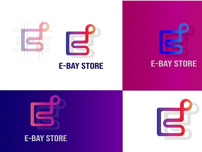 E-bay Store Logo branding design ebay effects gradient graphic design illustration logo logo maker logo type store typography vector