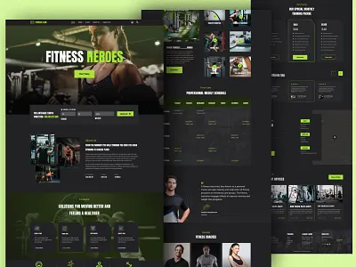 Fitness club-Fitness Landing Page agency branding design fitness landing page fitness page fitness ui design gym and fitness club gym landing page gym ui typography ui ui design ui designer uiux ux designer