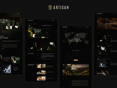 Artisan - Retail, Small Business, Food & Drink Website Template dark e commerce food drink goods handmade homeware landing minimalistic product portfolio recipe restaurant retail template webflow winery