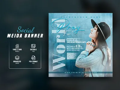 Prayer to the God Social media Banner bible study ceremony easter flyer christ jesus christian easter church banner church flyer church service cross church easter jesus christian event banner event post faith pastor graphic design instagram poster prayer revival bible square conference banner square flyer worship cross worship flyer