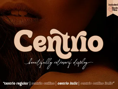 Centrio Typeface branding calligraphy design display font fonts graphic design handlettering handwritting illustration lettering logo modern modern font modern serif outline font sansserif serif retro tipography typeface vector
