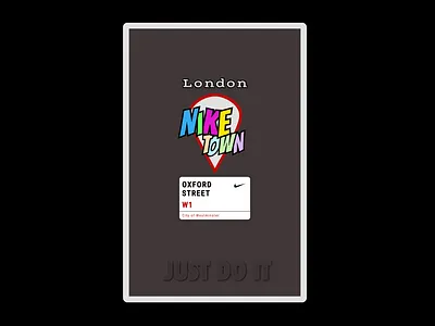 Nike Town London Logo branding figma illustration just do it logo logo design london nike nike town oxford street