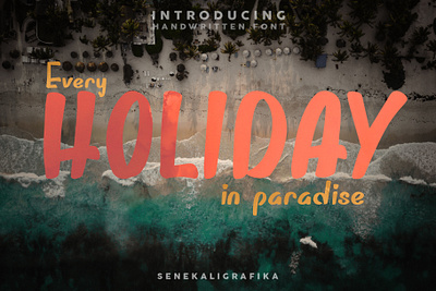 Holiday In Paradise Font branding font design design font display font font illustration logo logo font modern font typeface