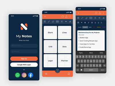 My Notes App Design app design mobile app note ui