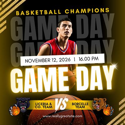 Basketball Match Poster Design basketball branding business design fun game game day games graphic design match nba rivalry vs