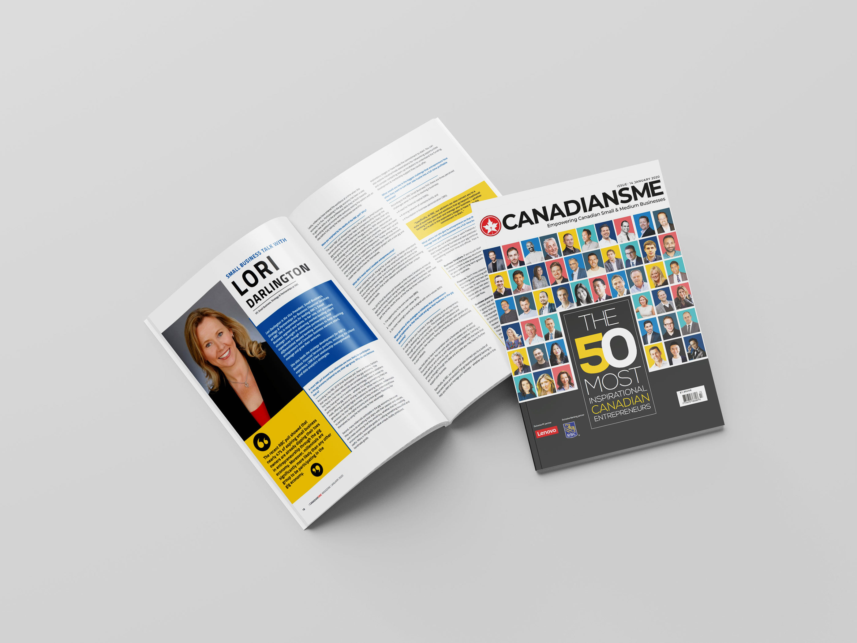 Canadian SME Jan 2020 Magazine Layout business design editorial design grids indesign layout design magazine magazine cover magazine layout print design publication design typography