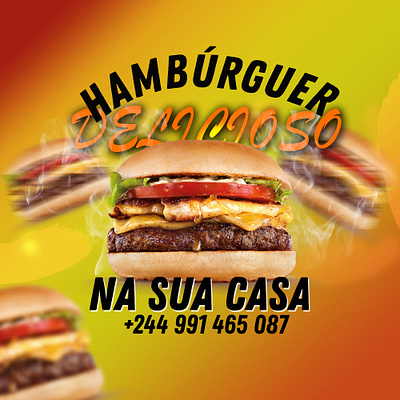 Hambúrguer Flyer design effect flyer photoshop